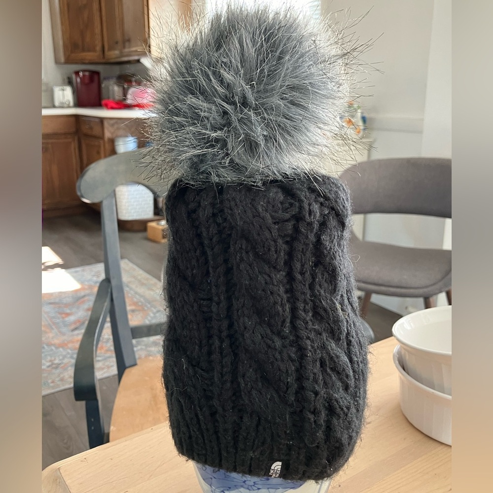The North Face Fur Pom Beanie Hat
